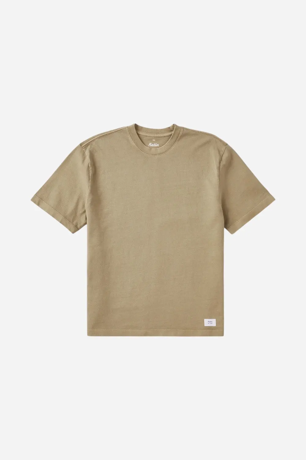 Katin Box Fit Heritage Tee In Covert Green Pigment Dye 1