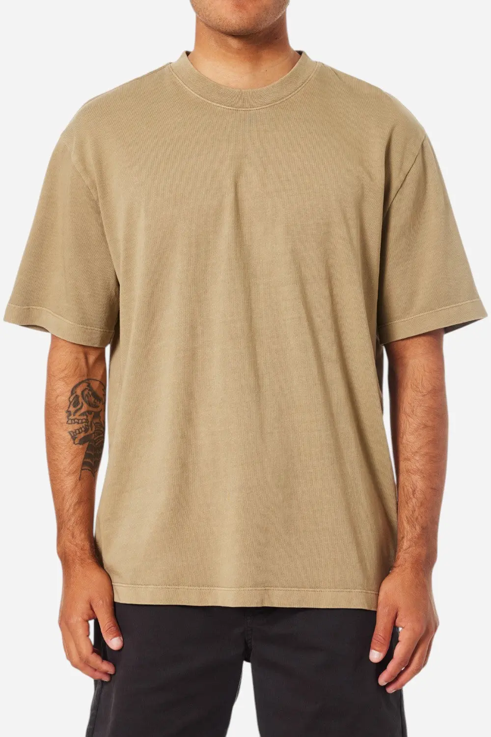 Katin Box Fit Heritage Tee In Covert Green Pigment Dye 2