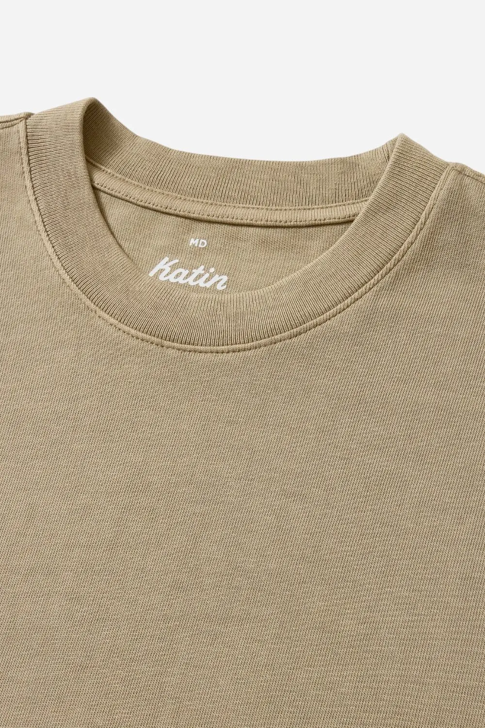 Katin Box Fit Heritage Tee In Covert Green Pigment Dye 5