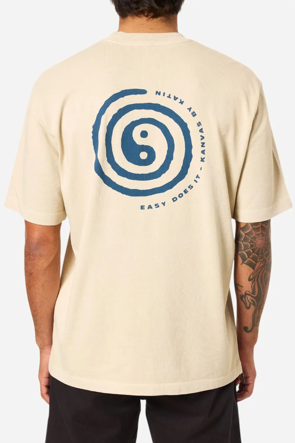 Katin Swirl Relaxed Tee In Pelican Pigment Dye 1