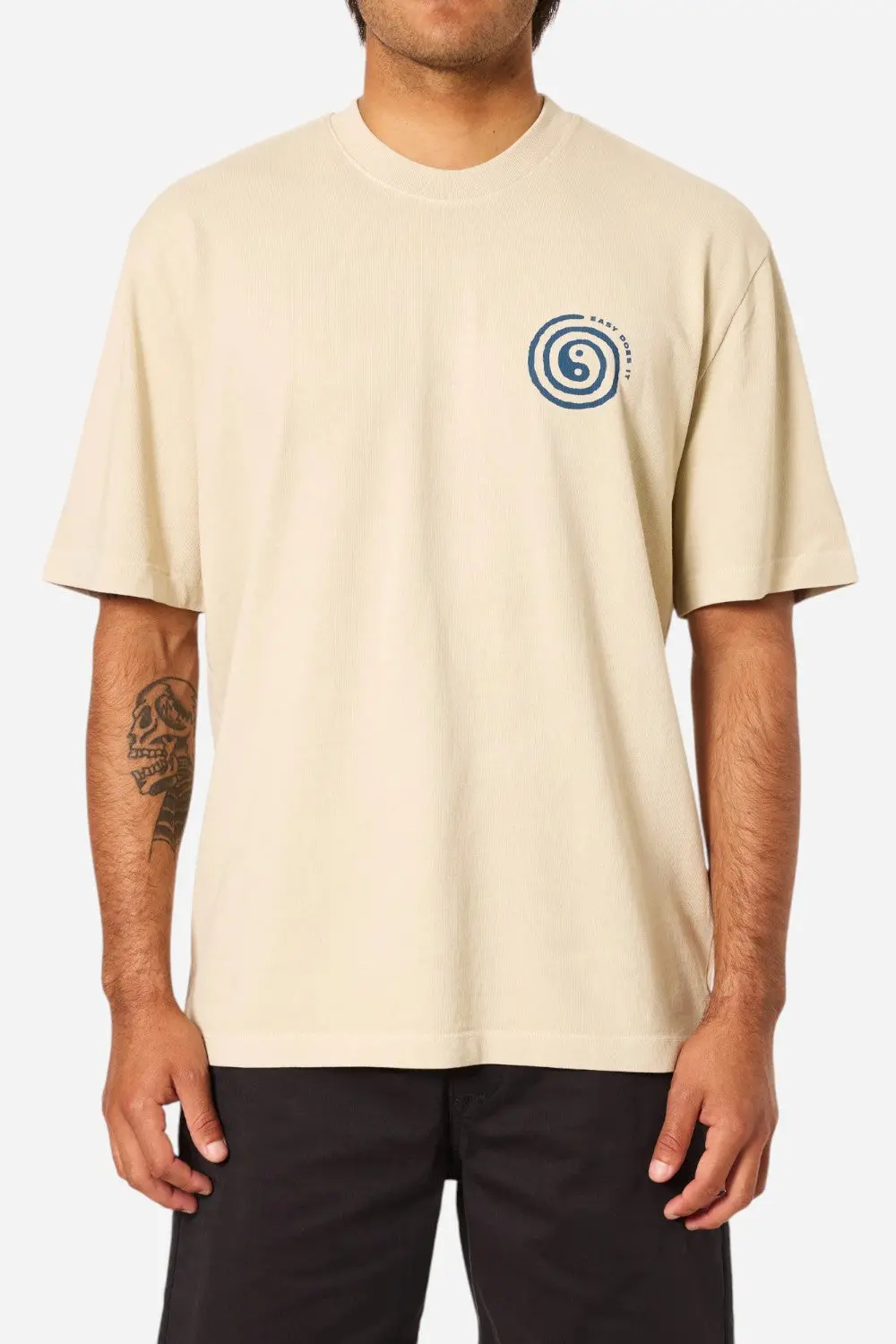 Katin Swirl Relaxed Tee In Pelican Pigment Dye 2
