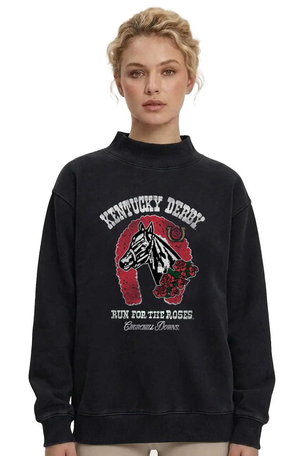 Kentucky Derby 152 "Derby Day" Black Mock Neck 1