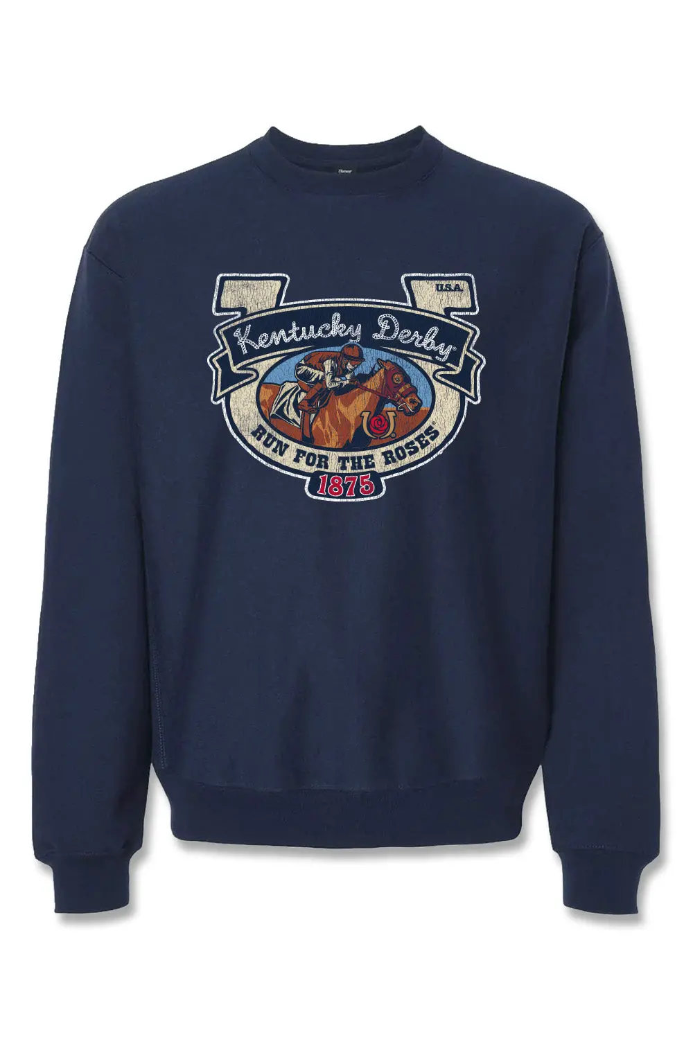 Kentucky Derby 152 "Horseshoe" Navy Sweatshirt 1