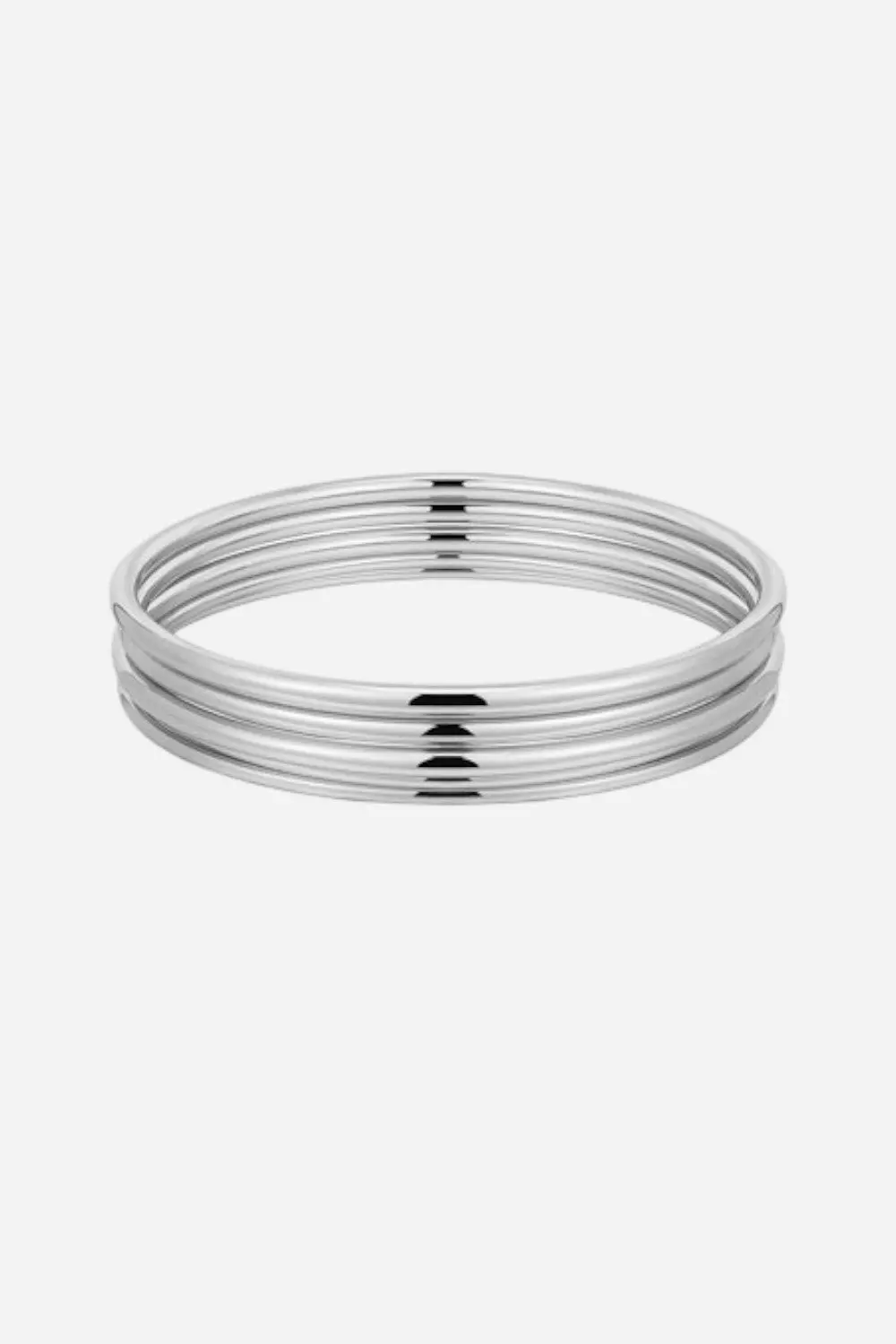 Luv Aj The Sophia Bangle Set In Silver 1