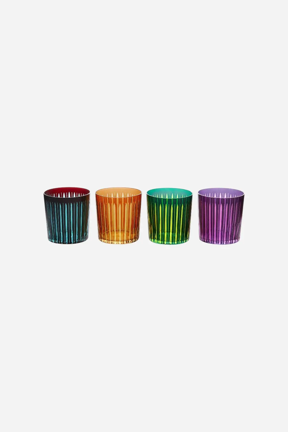 L'object Prism Double Old Fashioned Glasses - Assorted Set Of 4 1