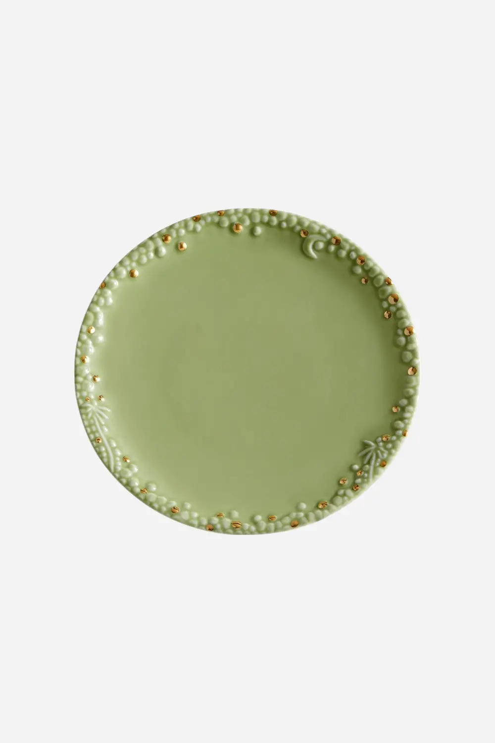 L'objet Haas Mojave Dessert Plate In Matcha/Gold 1