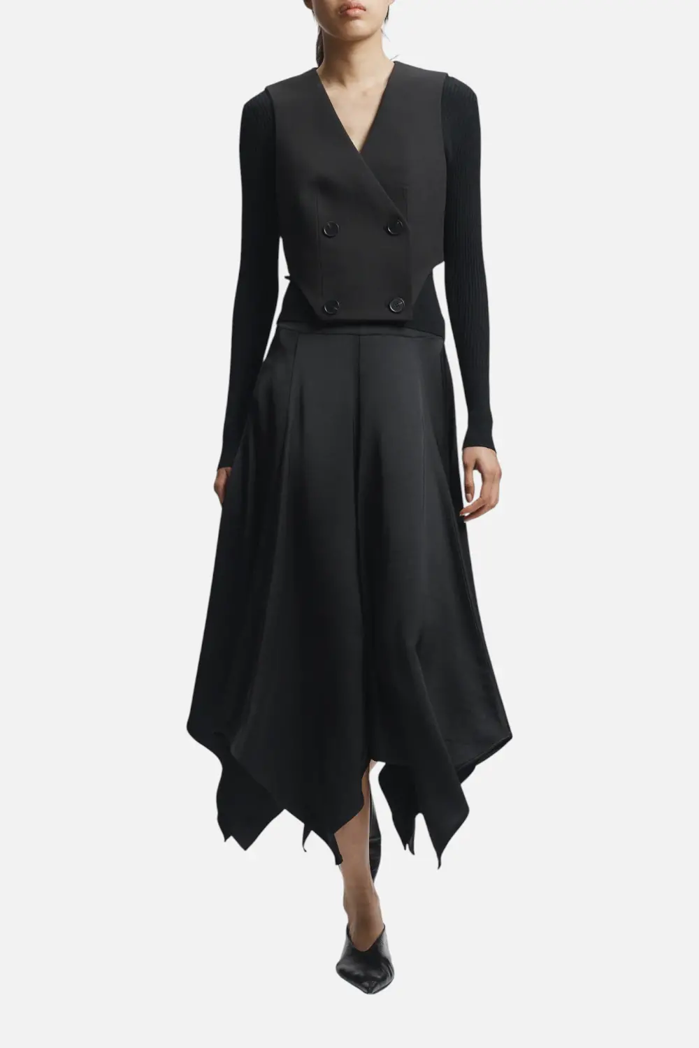 Saint Art Women's Landon Panel Skirt In Black 1