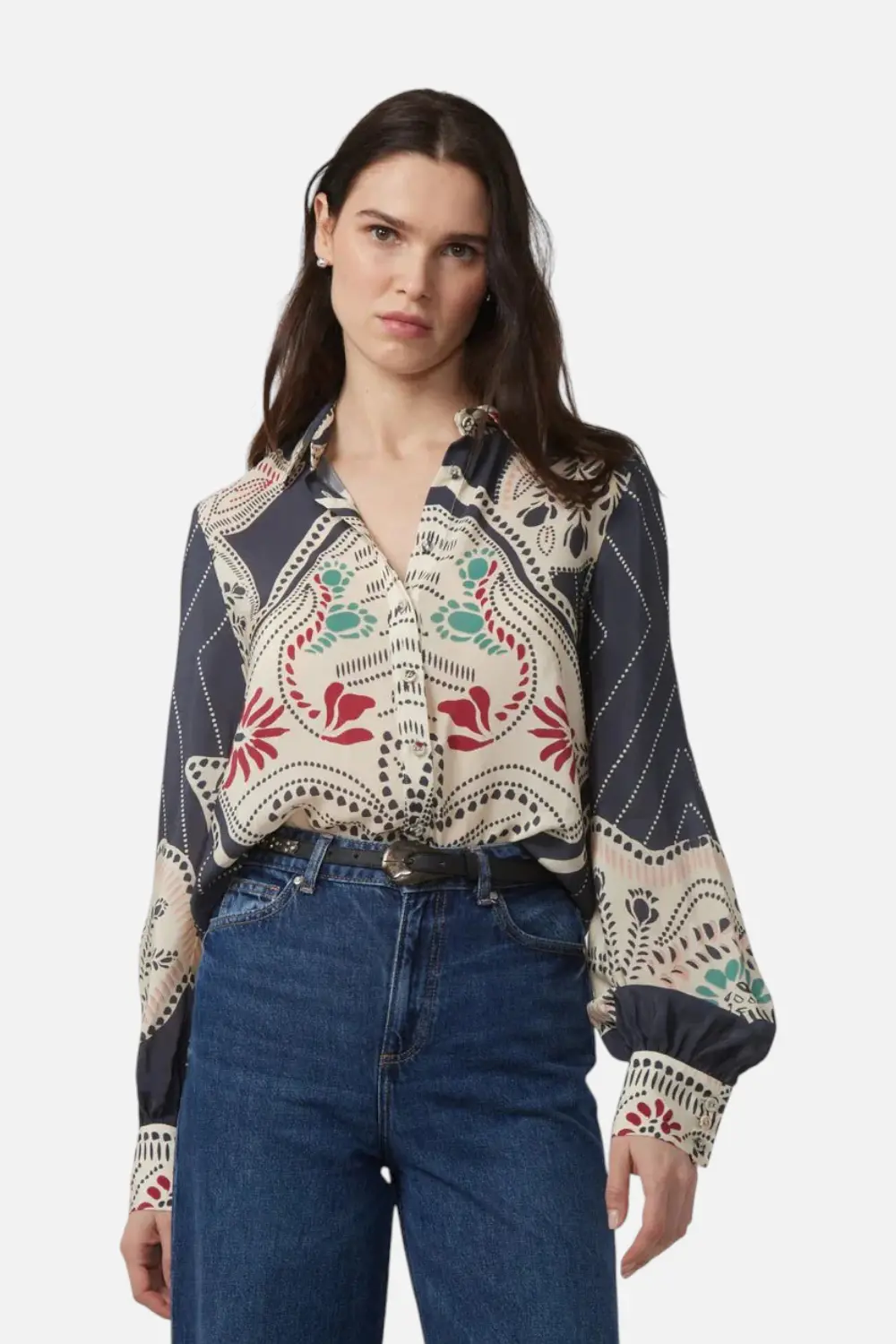 Gilner Farrar Lara Blouse In Winding River 1
