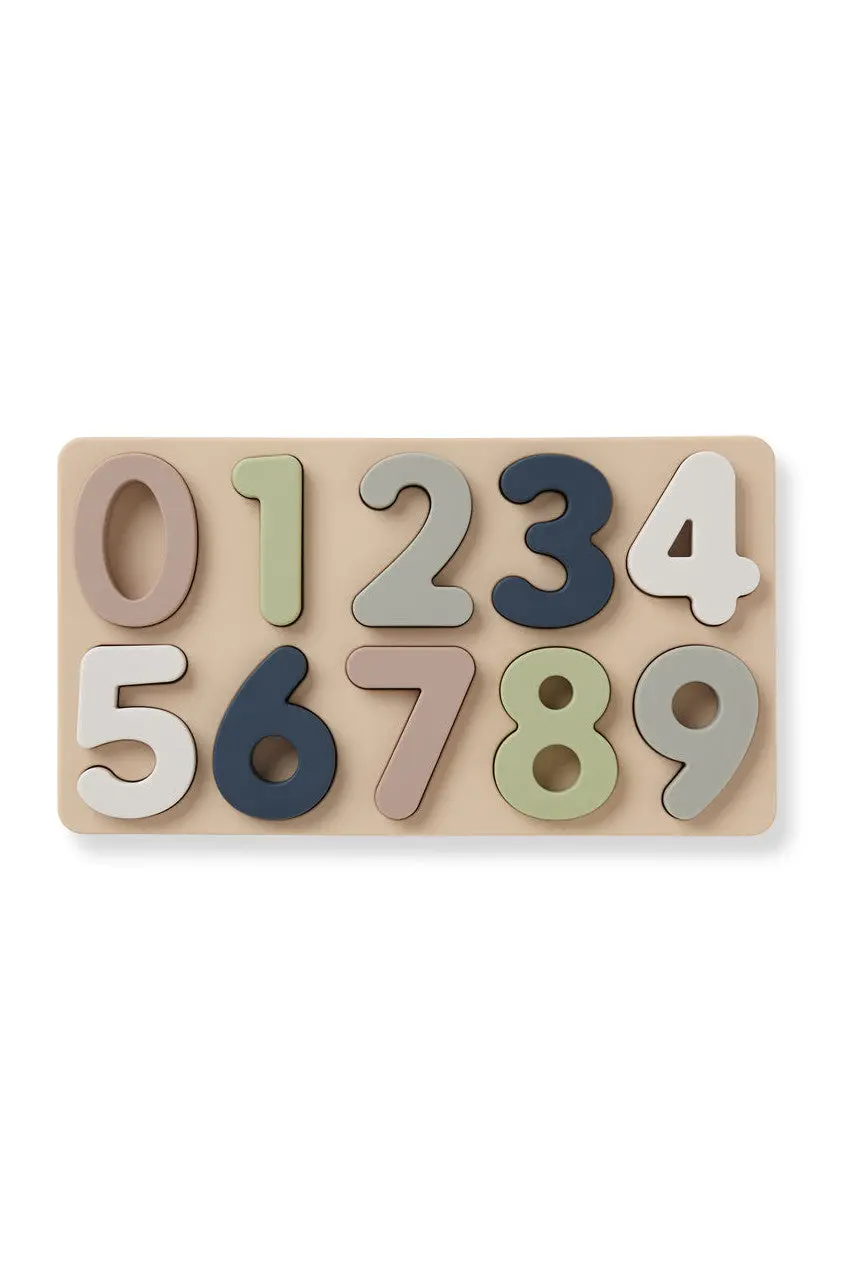 Ali + Oli Large Number Soft Silicone Puzzle For Toddlers - 11 Pieces 1