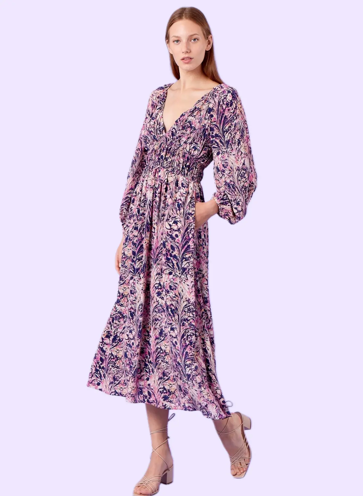 Lauren Dress In Marble Splatter 1