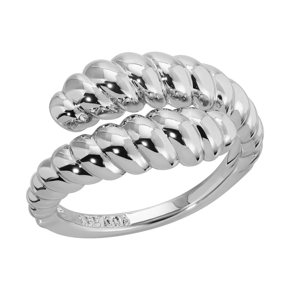 Leeada Claire Wrap Ring In Silver - Size 7 1