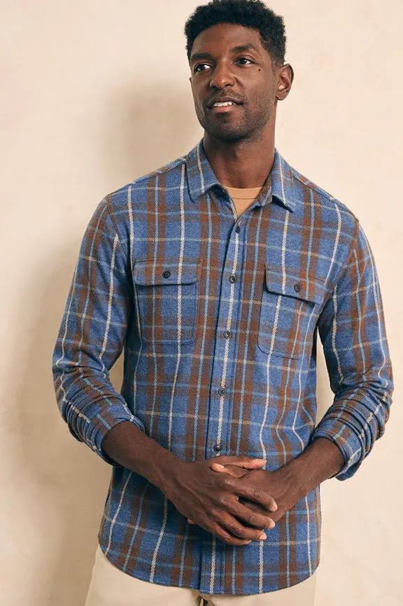 Faherty Legend™ Sweater Shirt In Alpine Lake Plaid 1