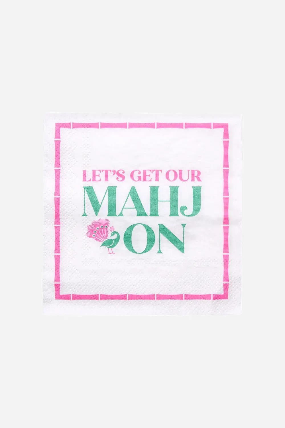 Let's Mahj On 3-Ply Paper Cocktail Napkins - 30 Pack 1