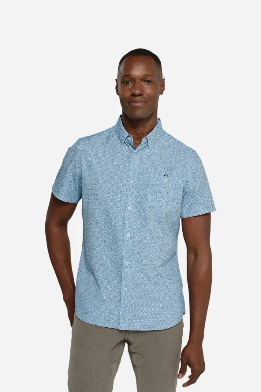 7 Diamonds Lexter Short Sleeve Shirt In Seafoam 1