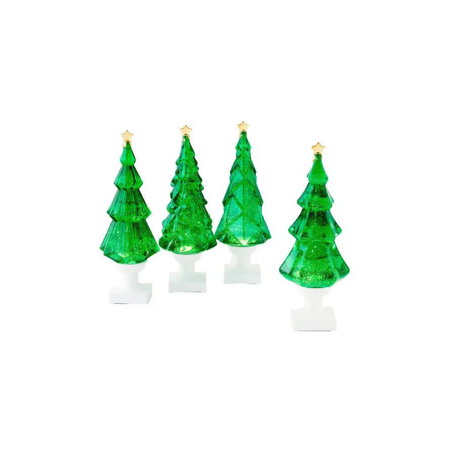 Light-Up Swirl Christmas Tree, Green 1