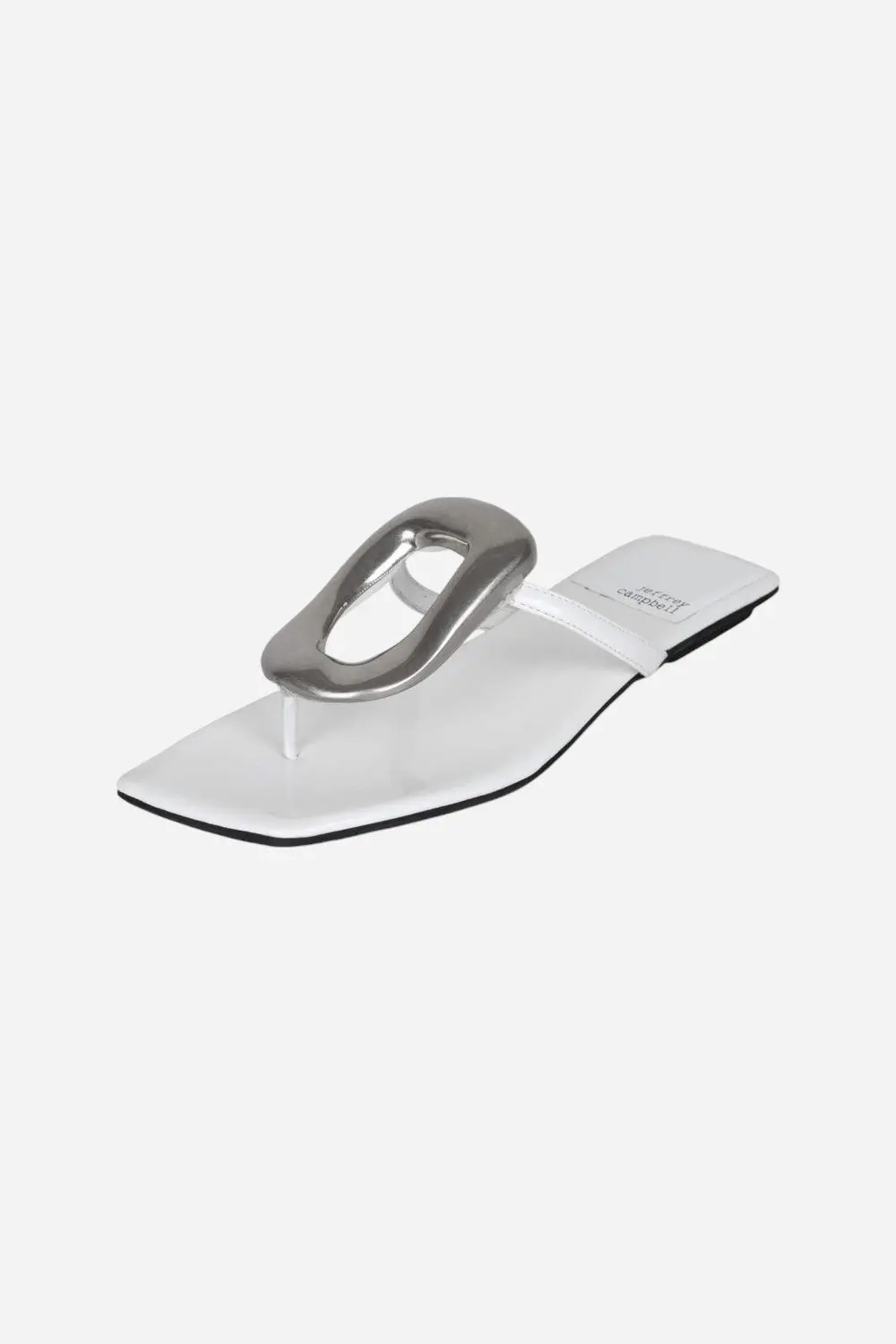 Jeffrey Campbell Linques-2 Sandals In White Silver 2
