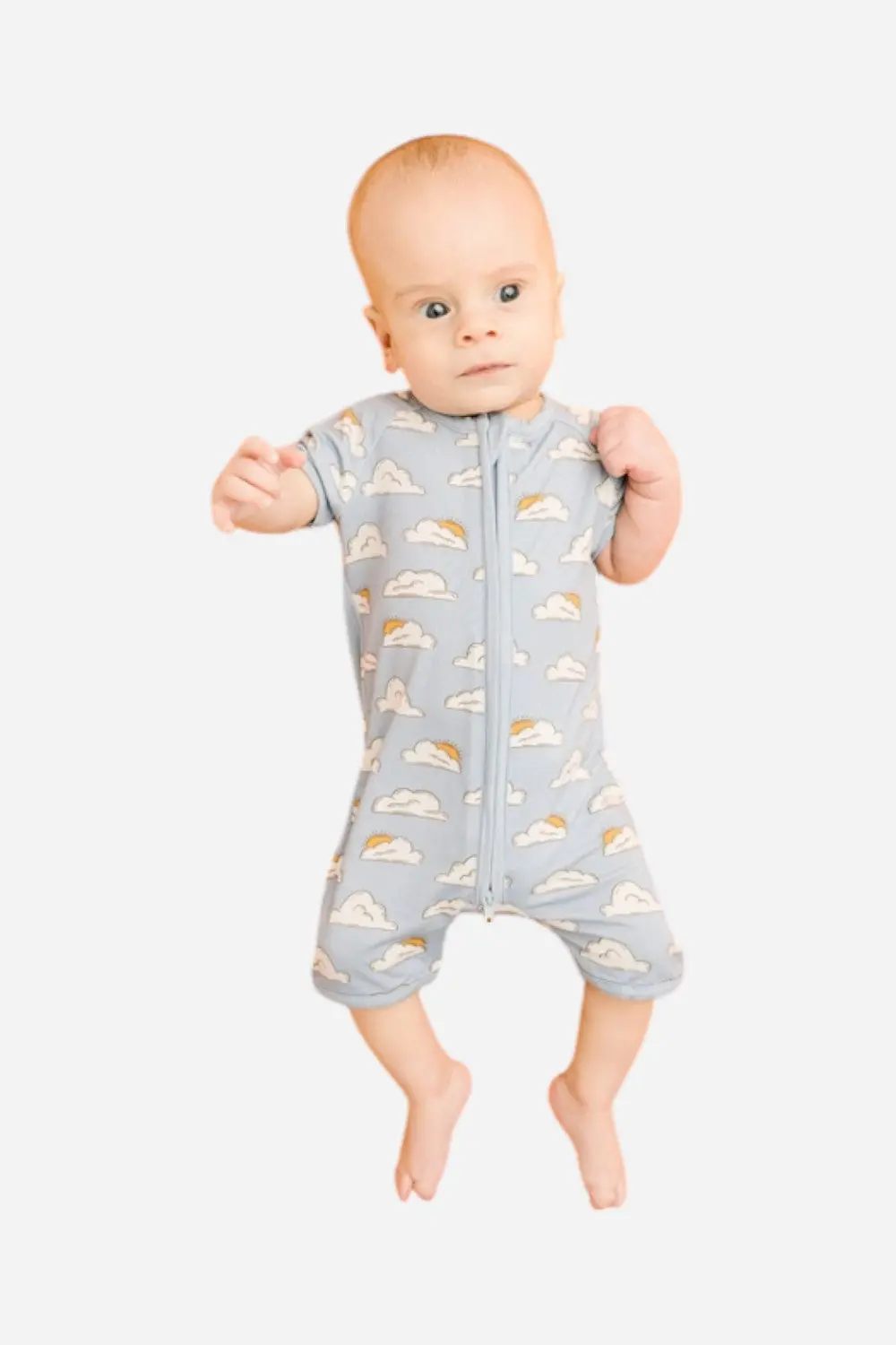 Little One Shop Dreamy Skies Bamboo Short Romper 1