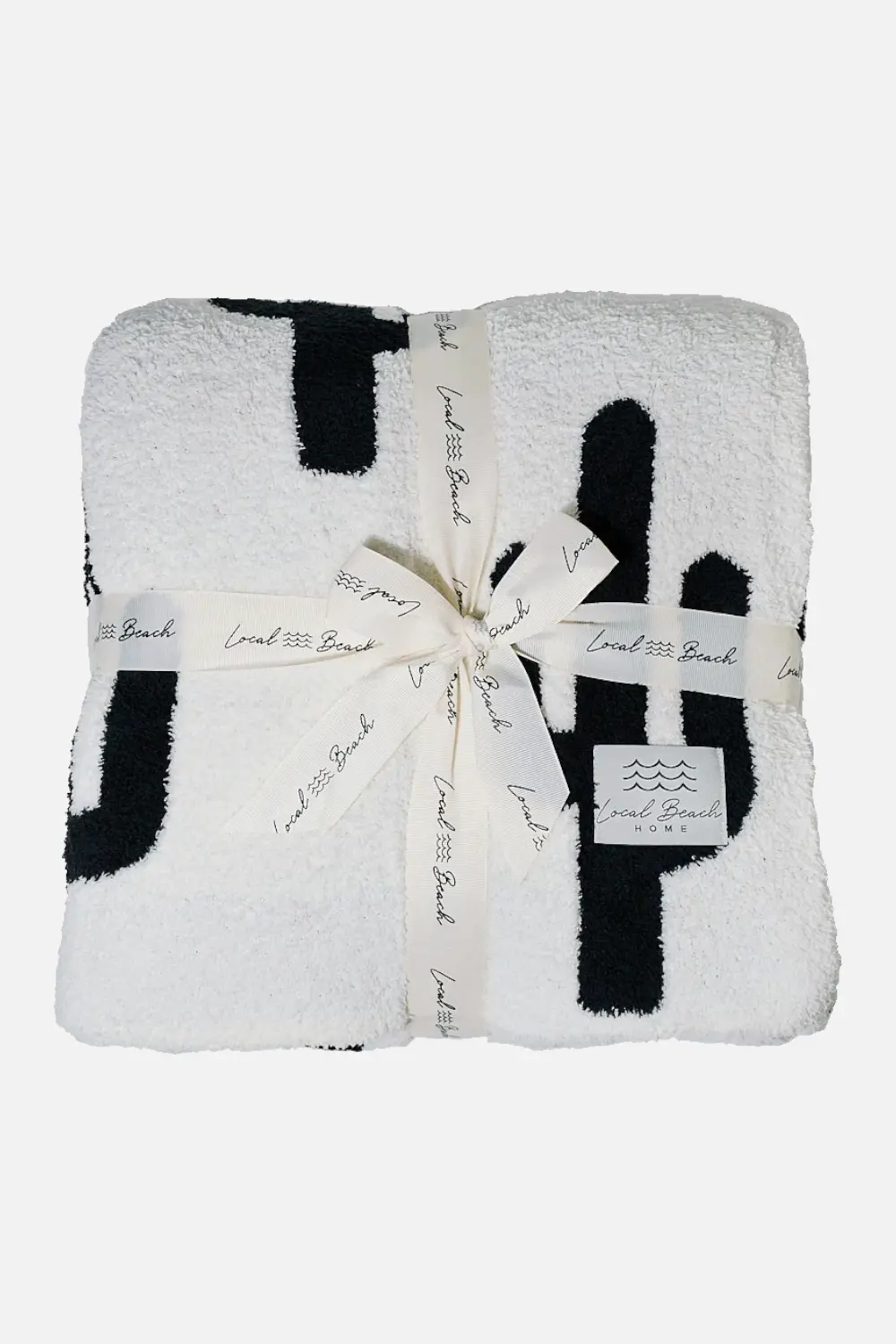 Local Beach Cactus Blanket In Black 1