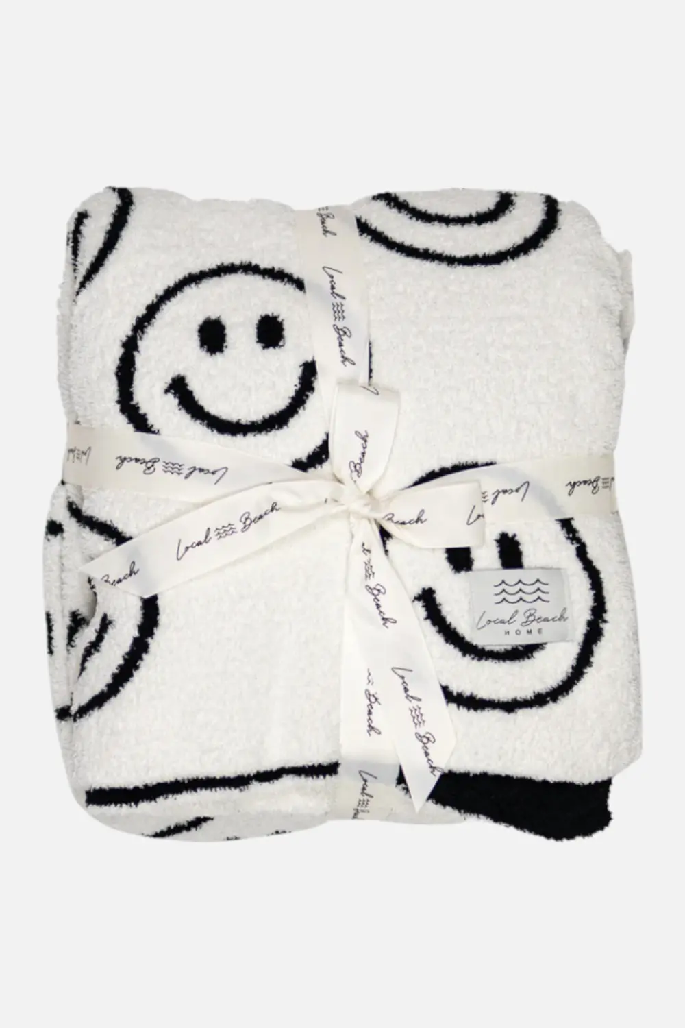 Local Beach Smiley Home Blanket In Black 1