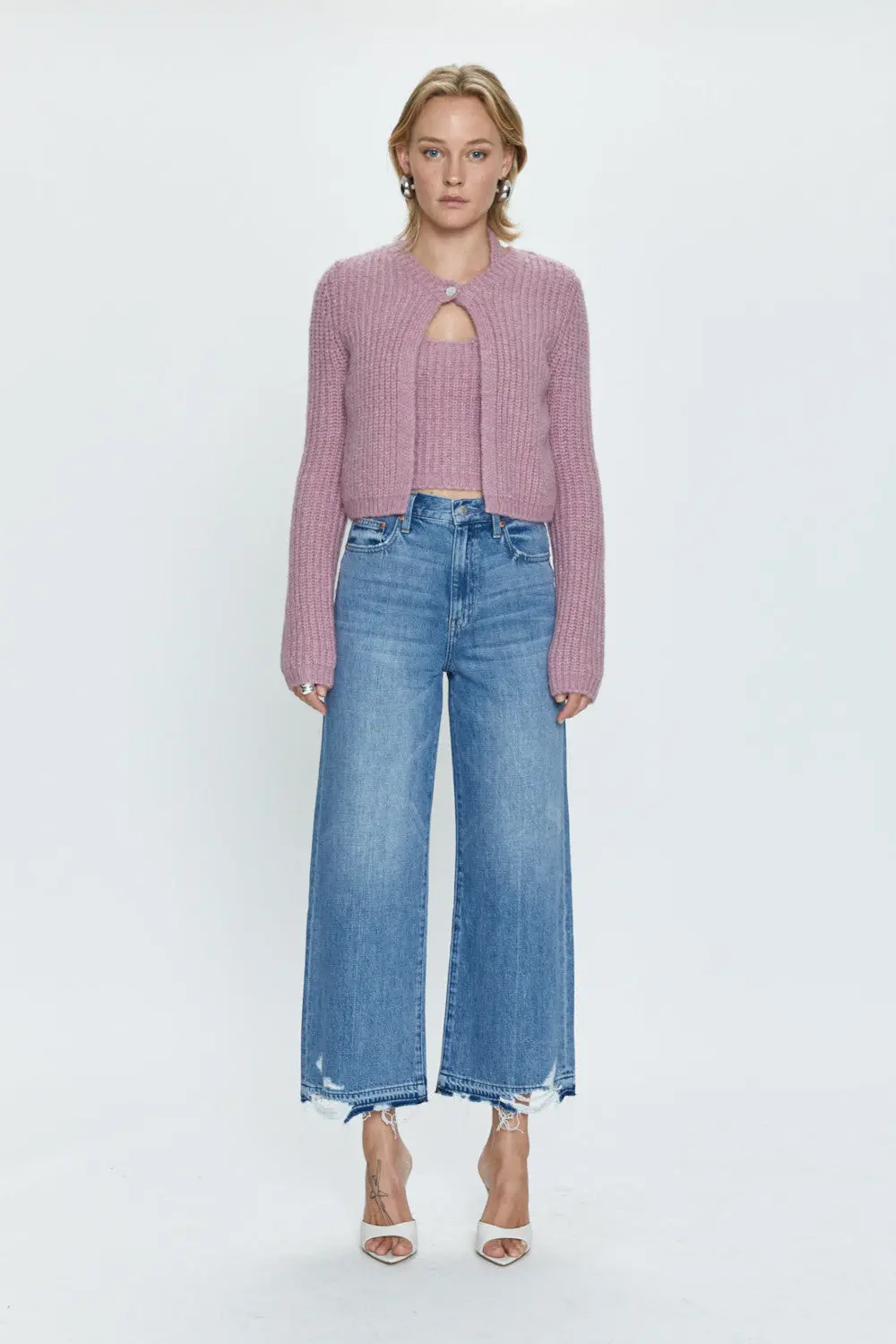 Pistola Loretta High Rise Wide Leg Ankle Jeans In Revaler Vintage 1