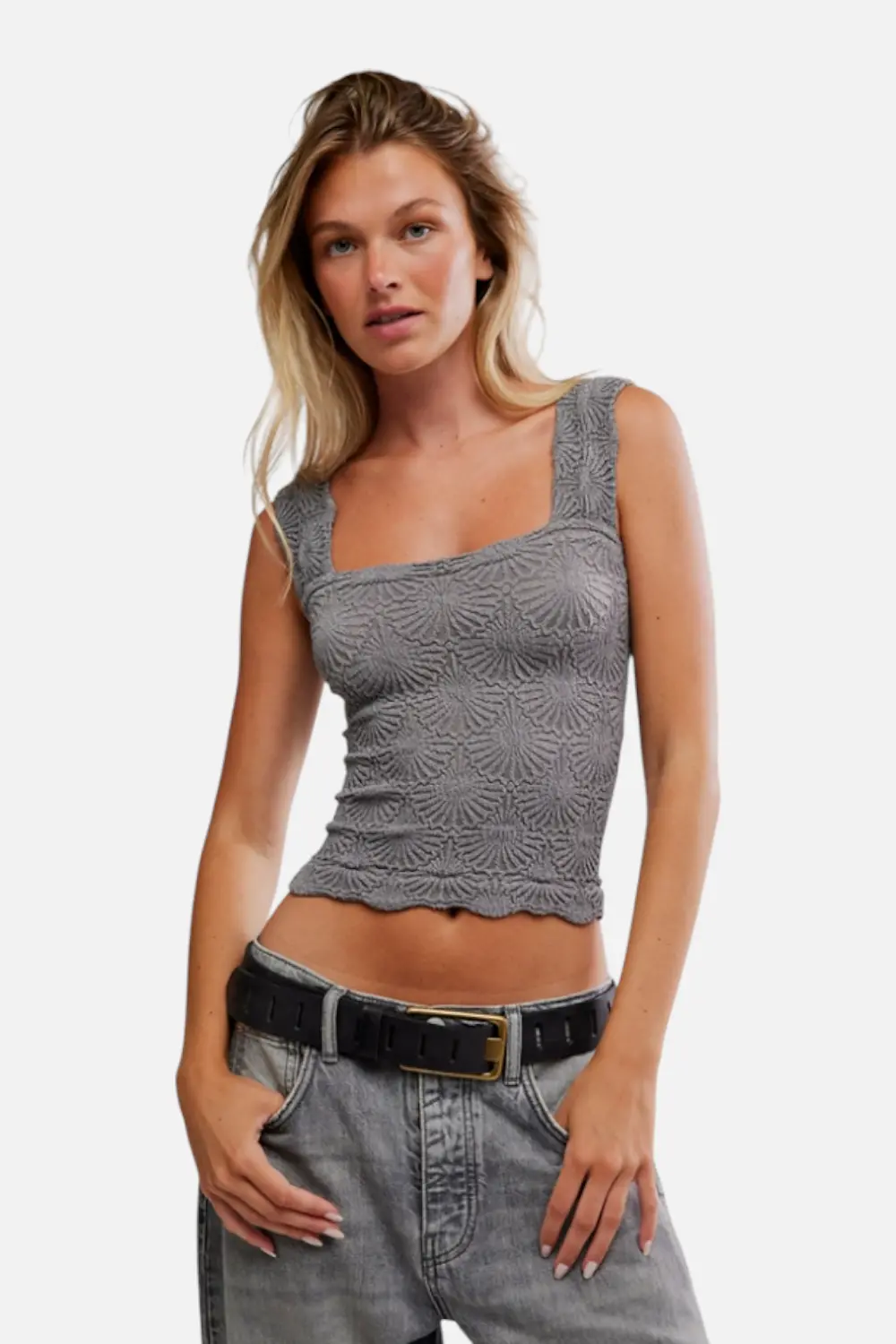 Free People Love Letter Cami In Iron 1