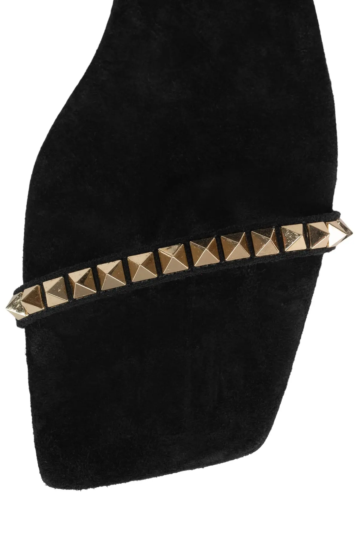 Jeffrey Campbell Luxor Ankle Sandals In Black Suede Gold 5