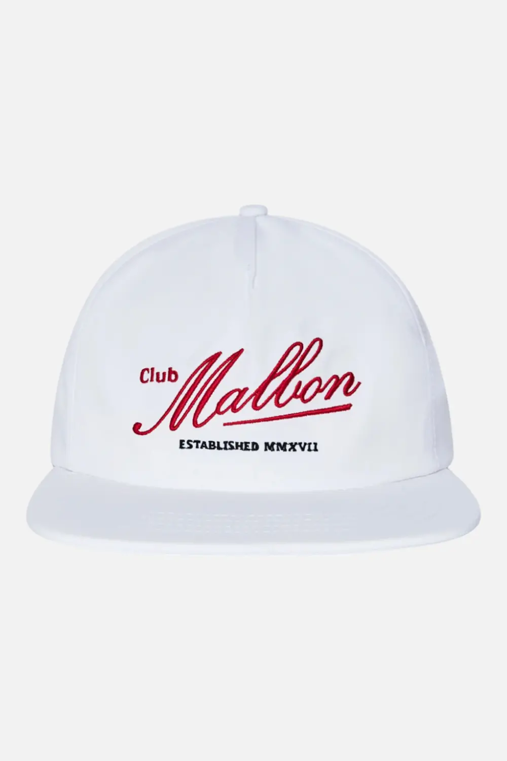 Malbon Members Snapback In White 1