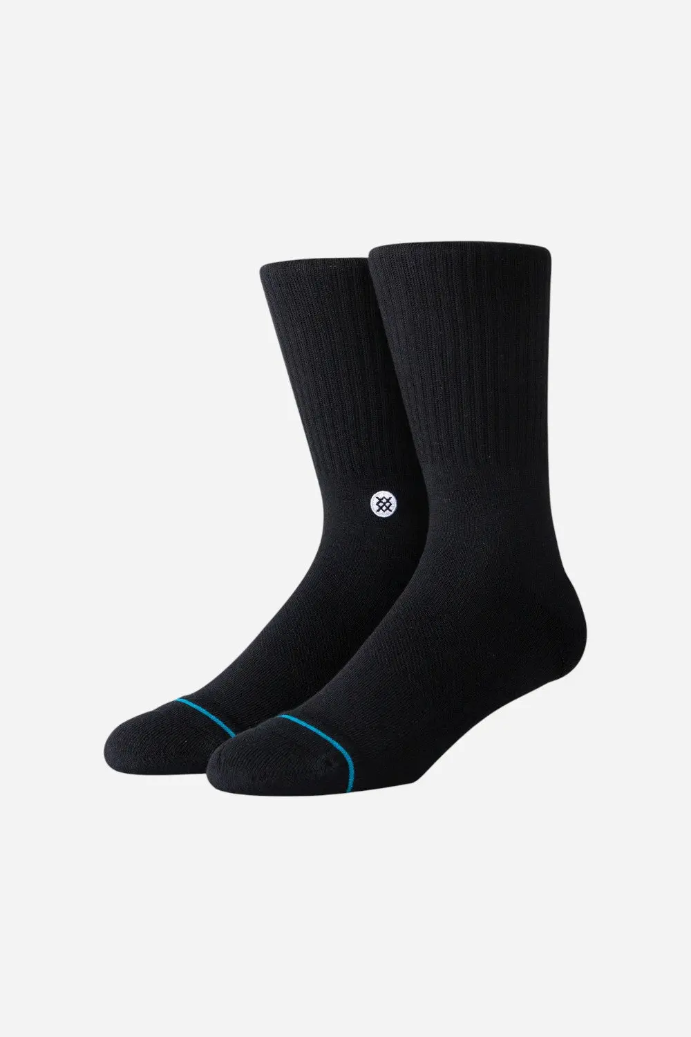 Stance Icon Crew Socks In Black/White 1