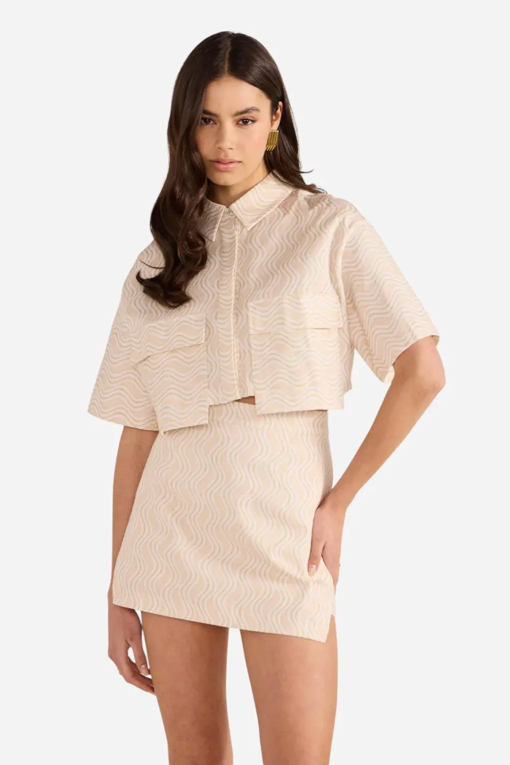 Minkpink Bonnie Pocket Crop Shirt 1