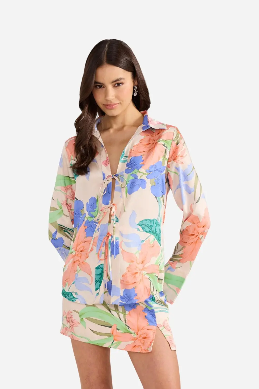 Minkpink Ravina Tie Shirt 1
