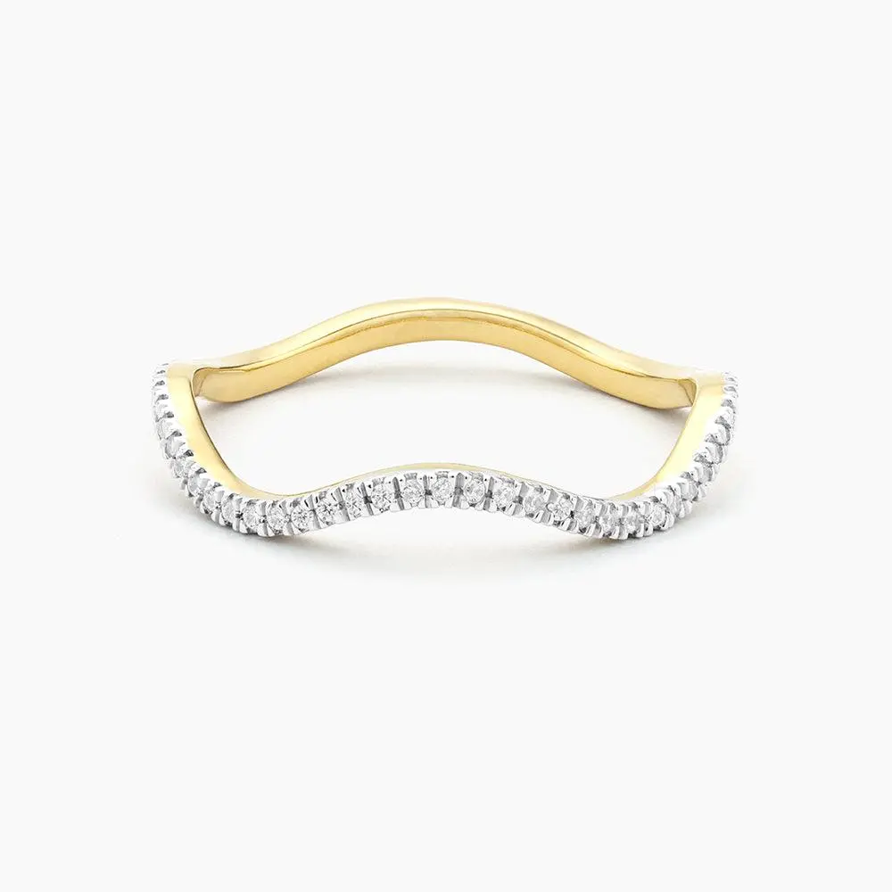 Ella Stein Make Waves Stackable Ring In Gold - Size 7 2