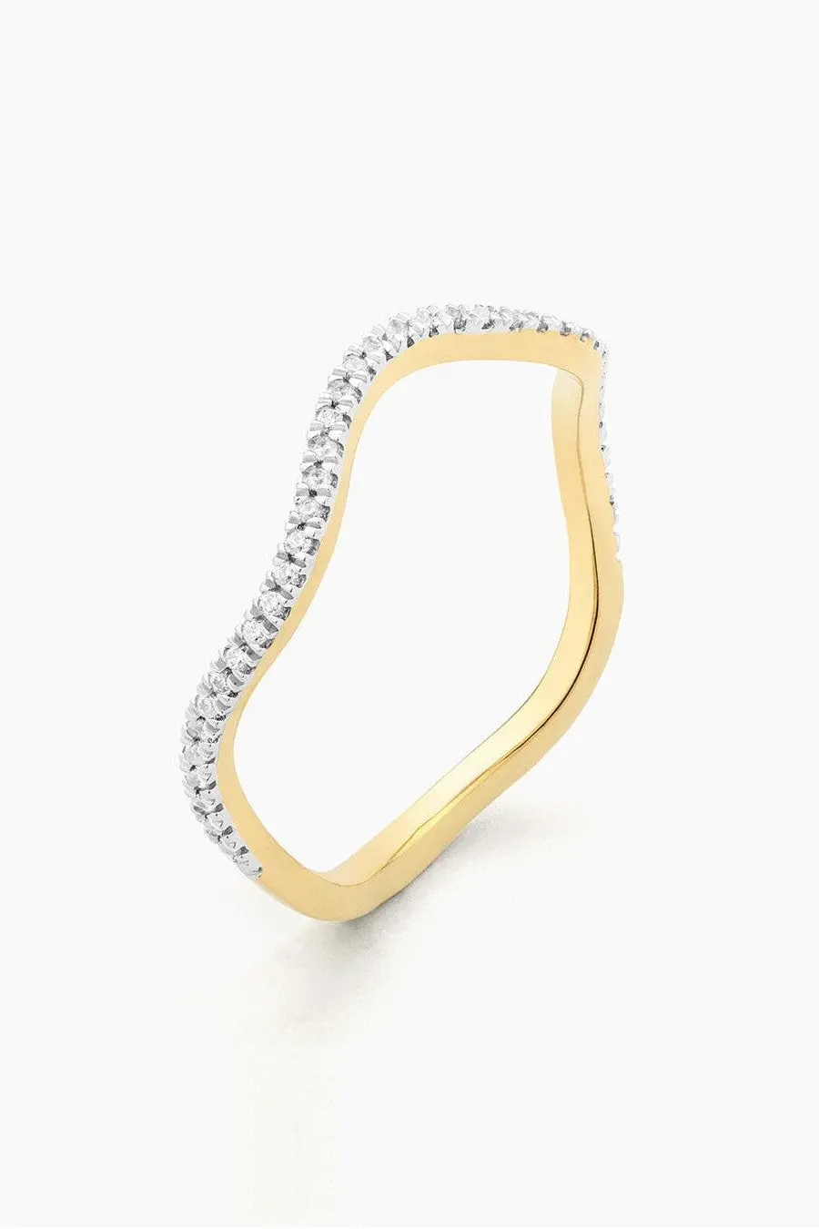 Ella Stein Make Waves Stackable Ring In Gold - Size 7 1