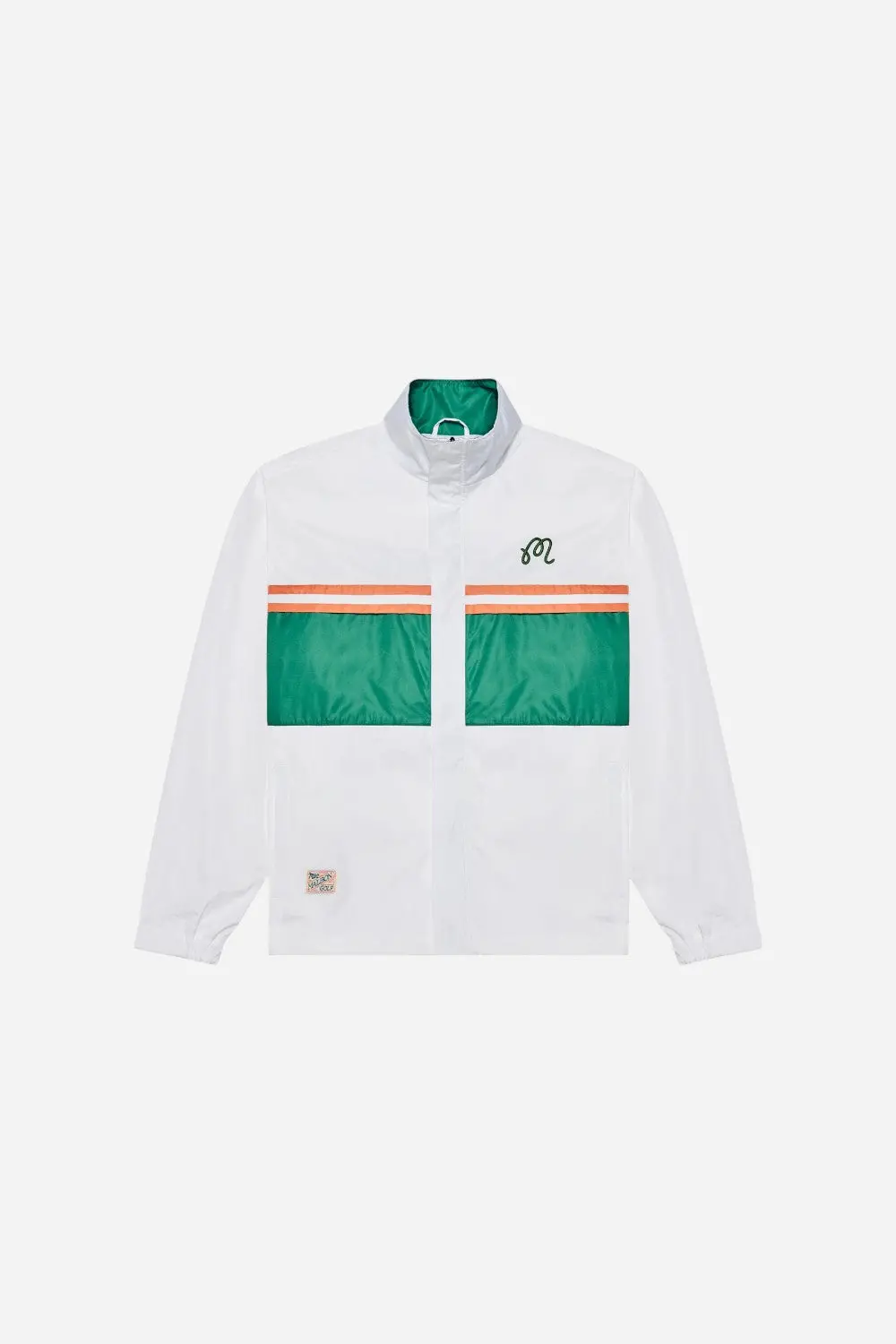 Malbon Golf Costanzo Windbreaker In White 1