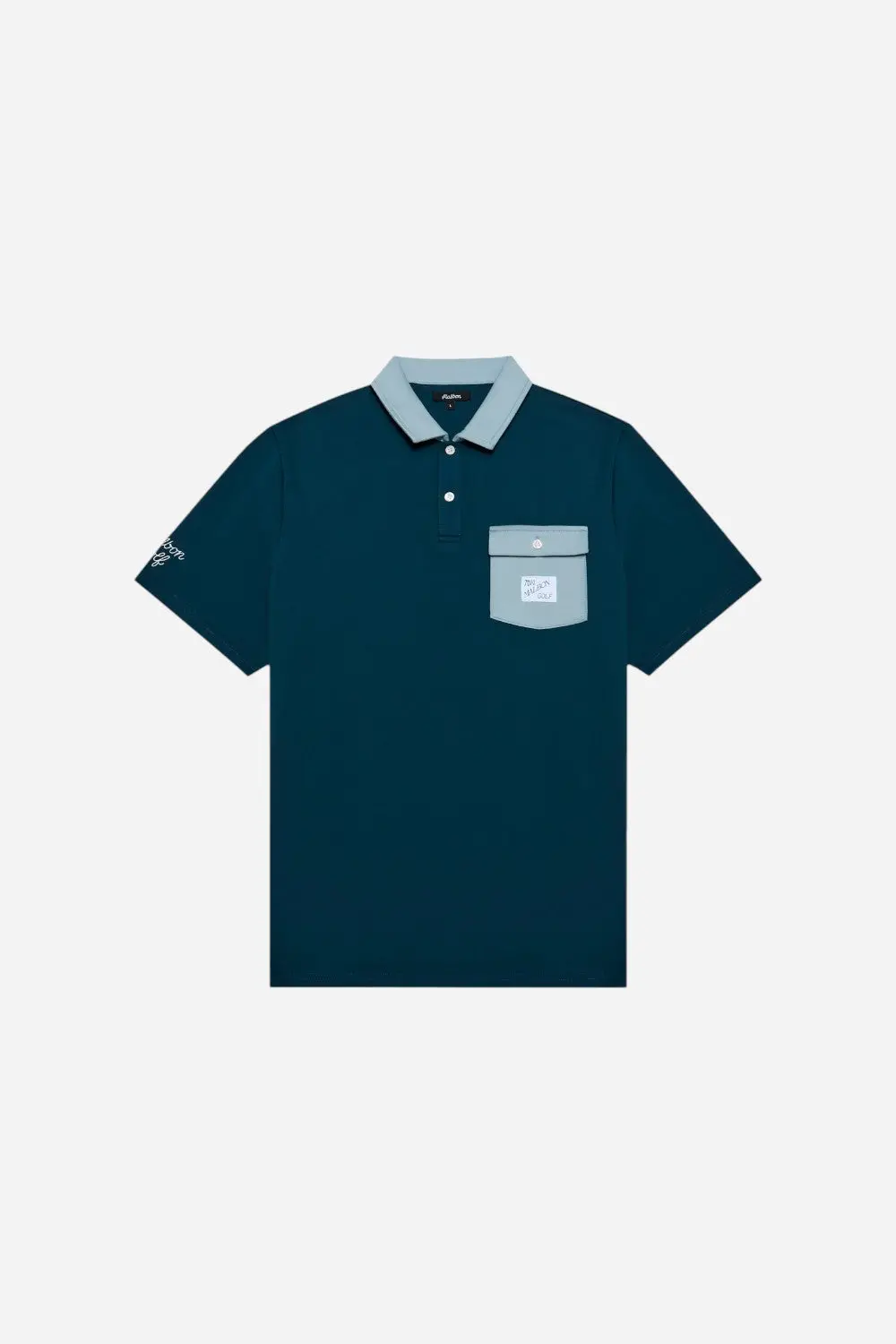 Malbon Golf Jovis Solid Polo In Ocean 1