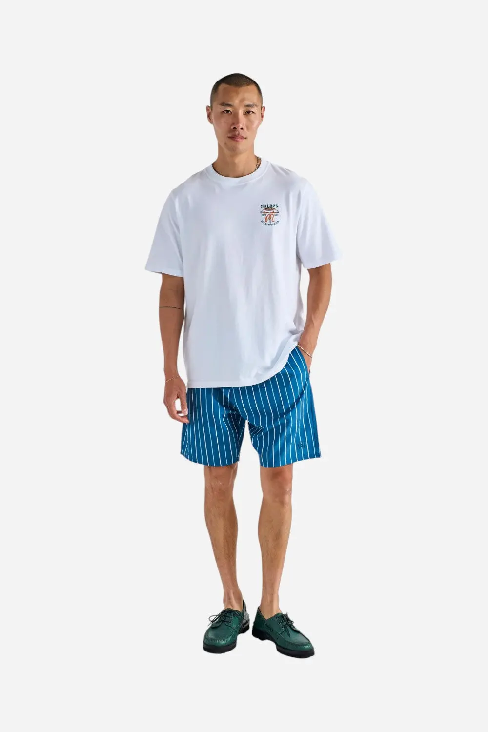 Malbon Golf Vacation Club Tee In White 2