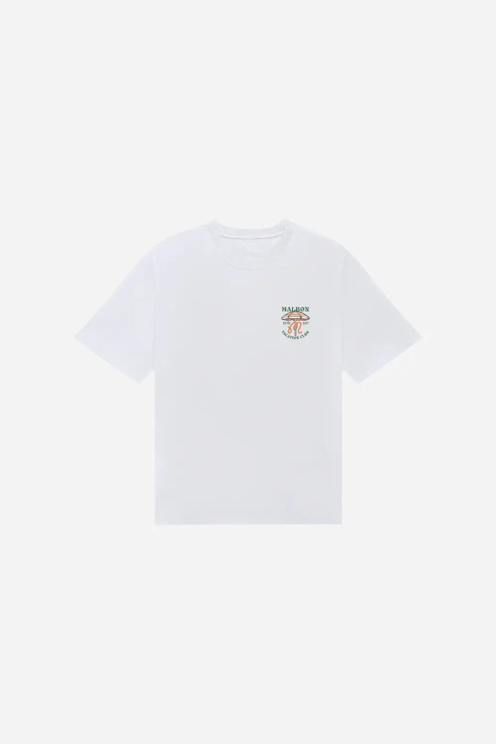Malbon Golf Vacation Club Tee In White 3