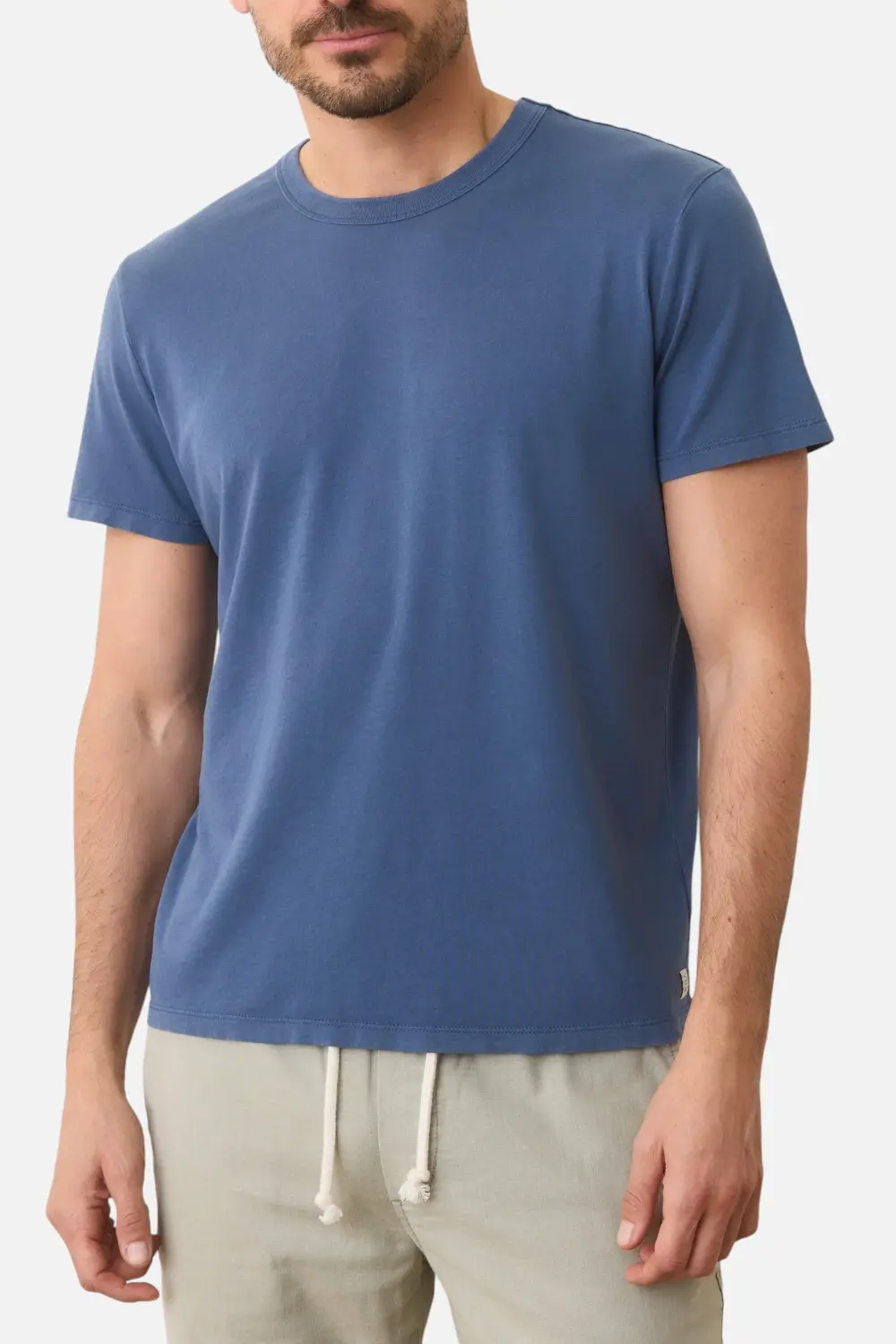 Marine Layer Men's Sea Change Crew Tee In Vintage Indigo 1
