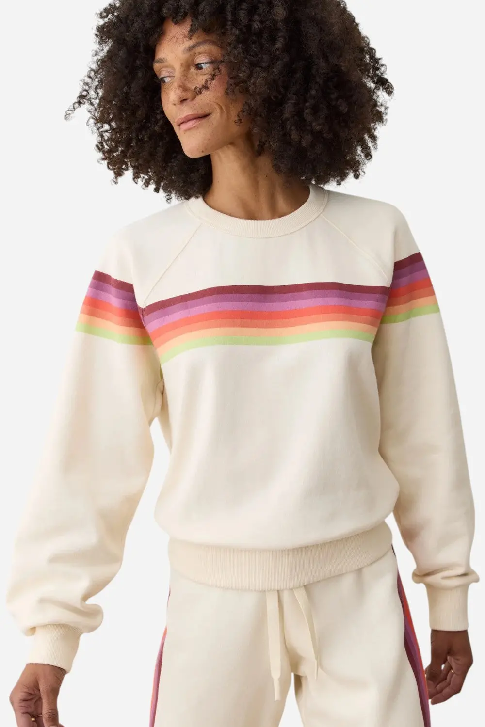 Marine Layer Cloud 9 Anytime Sweatshirt In Antique White 1