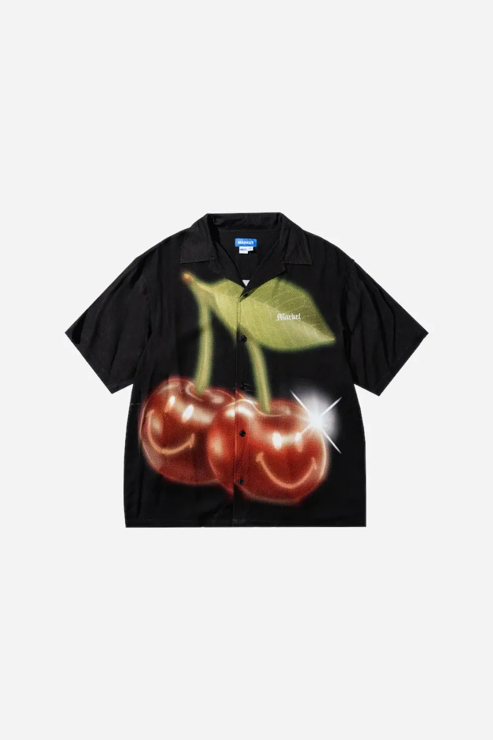 Market Smiley Cherries Ss Button-Up 1