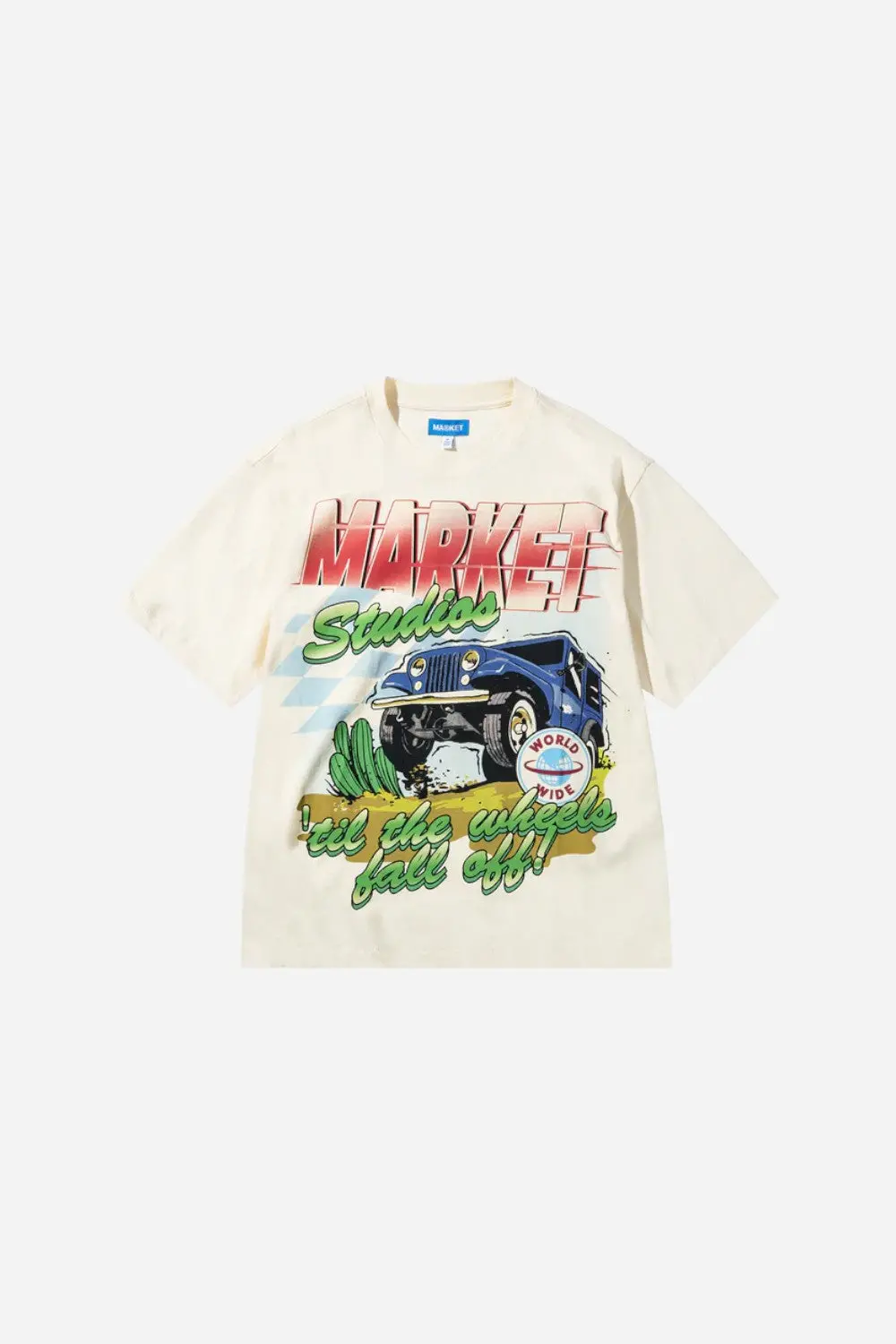 Market Wheels Off T-Shirt 1