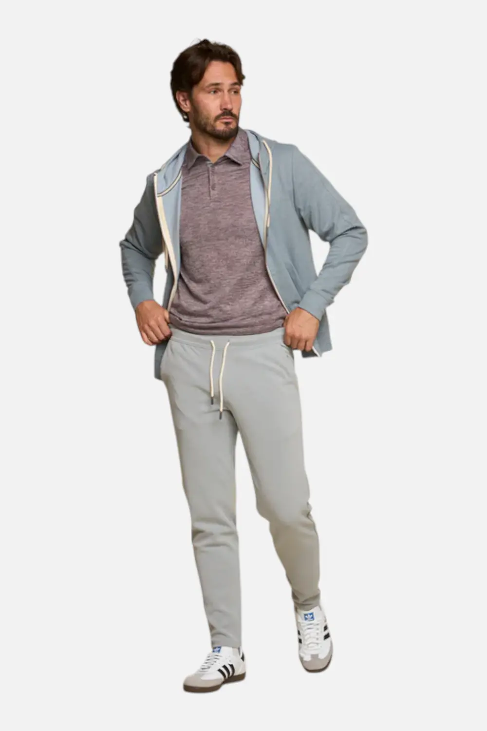 Fundamental Coast Men's Maverick Full Zip Hoodie In Limestone 1