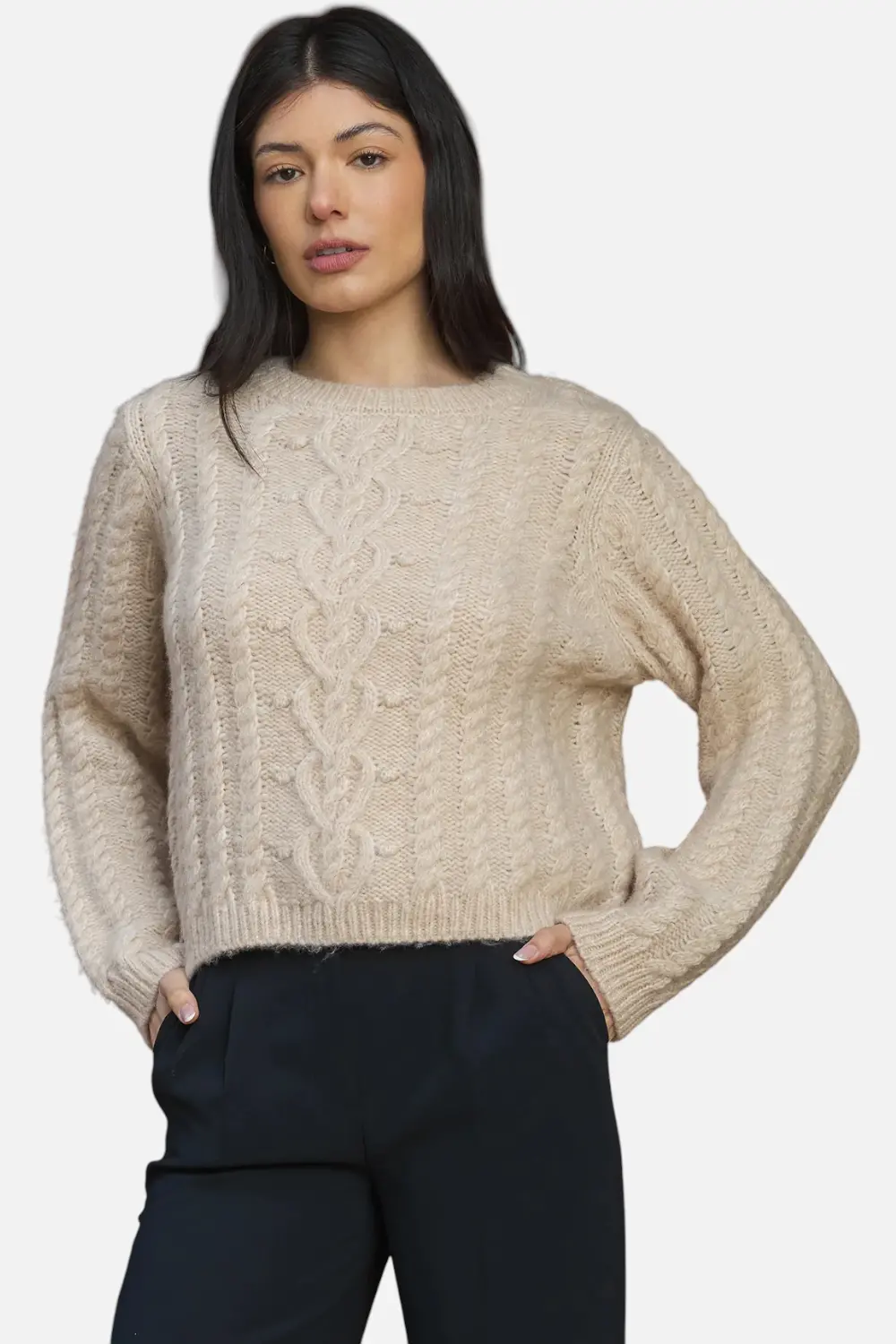 Stitches + Stripes Women's Mchale Pullover In Oat 1