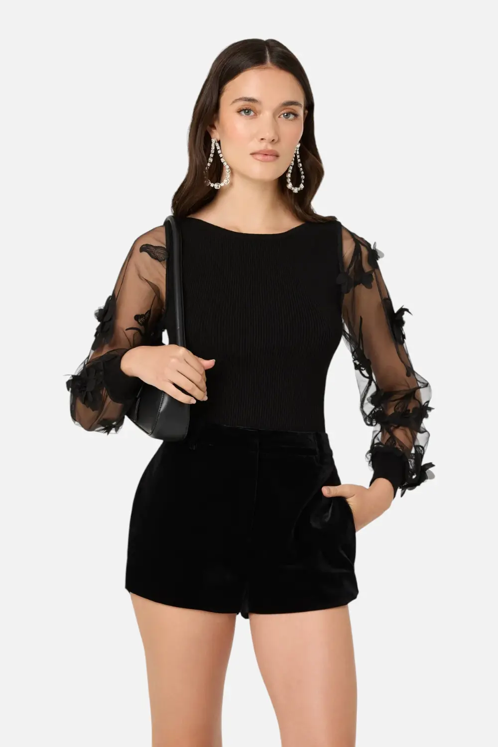 Astr The Label Meagan Sweater In Black 1