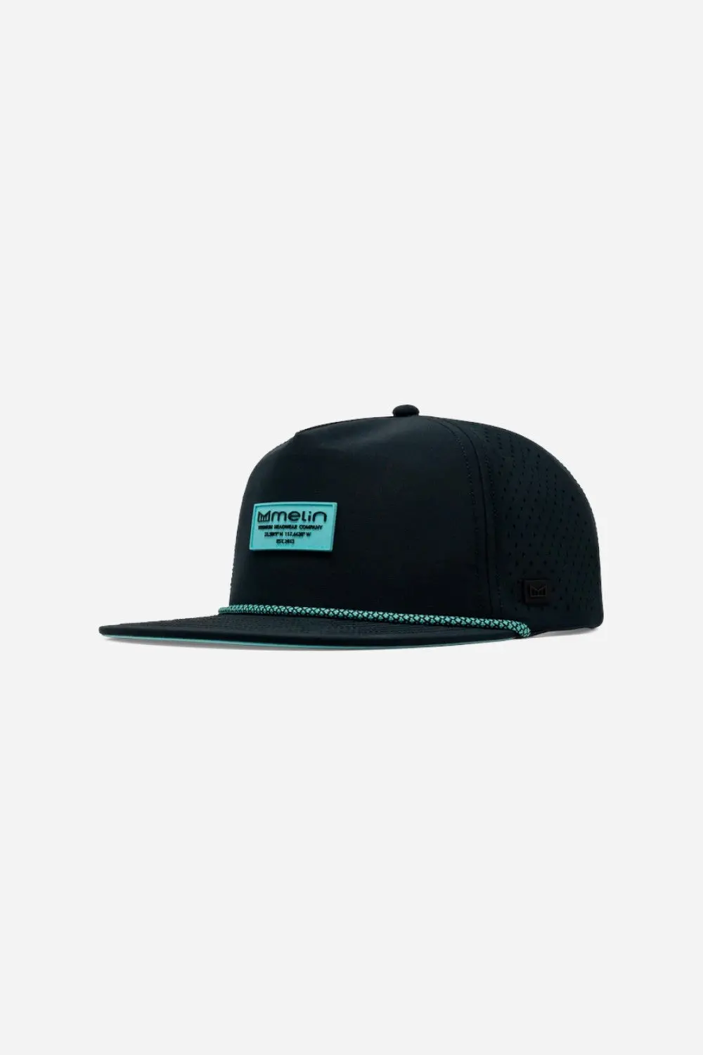 Melin Coronado Brick Hydro Snapback Hat In Aqua Splash 1