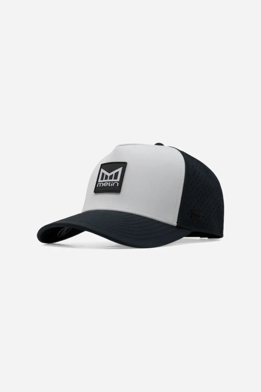 Melin Odysea Stacked Hydro Snapback Hat In Black/White 1