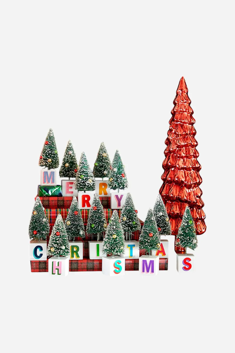 Merry Christmas Mini Tree Set, Set Of 14 1