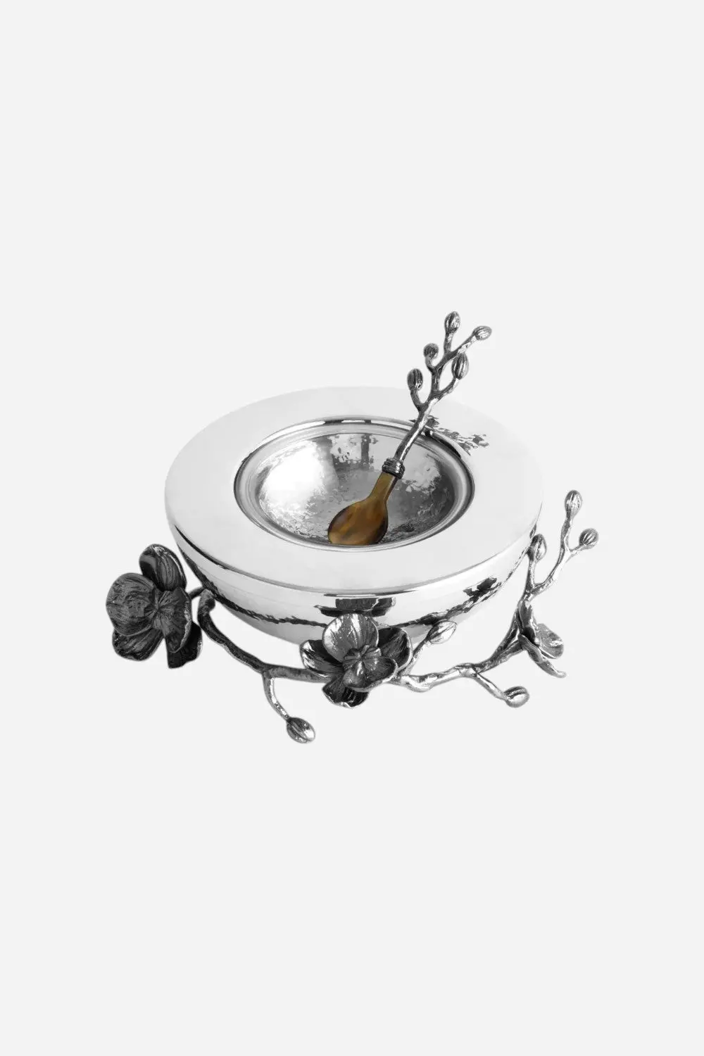 Michael Aram Black Orchid Caviar Dish With Spoon 1