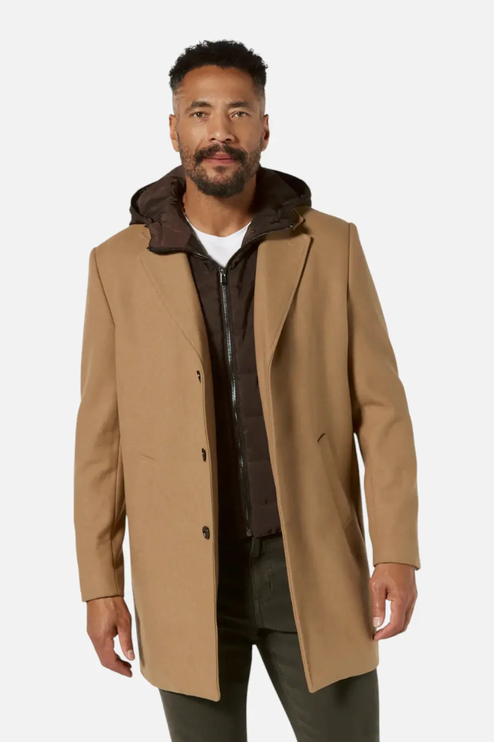 7 Diamonds Men's Midtown Overcoat In Camel 1