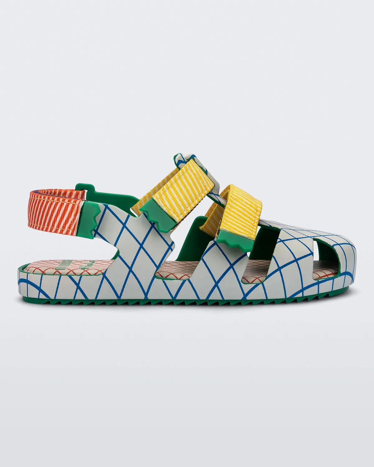 Mini Ioio + Fabula Baby Sandal In Green/Beige 1