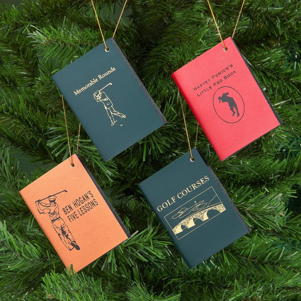 Graphic Image Mini Leather Ornaments: The Golfer, Set Of 4 2